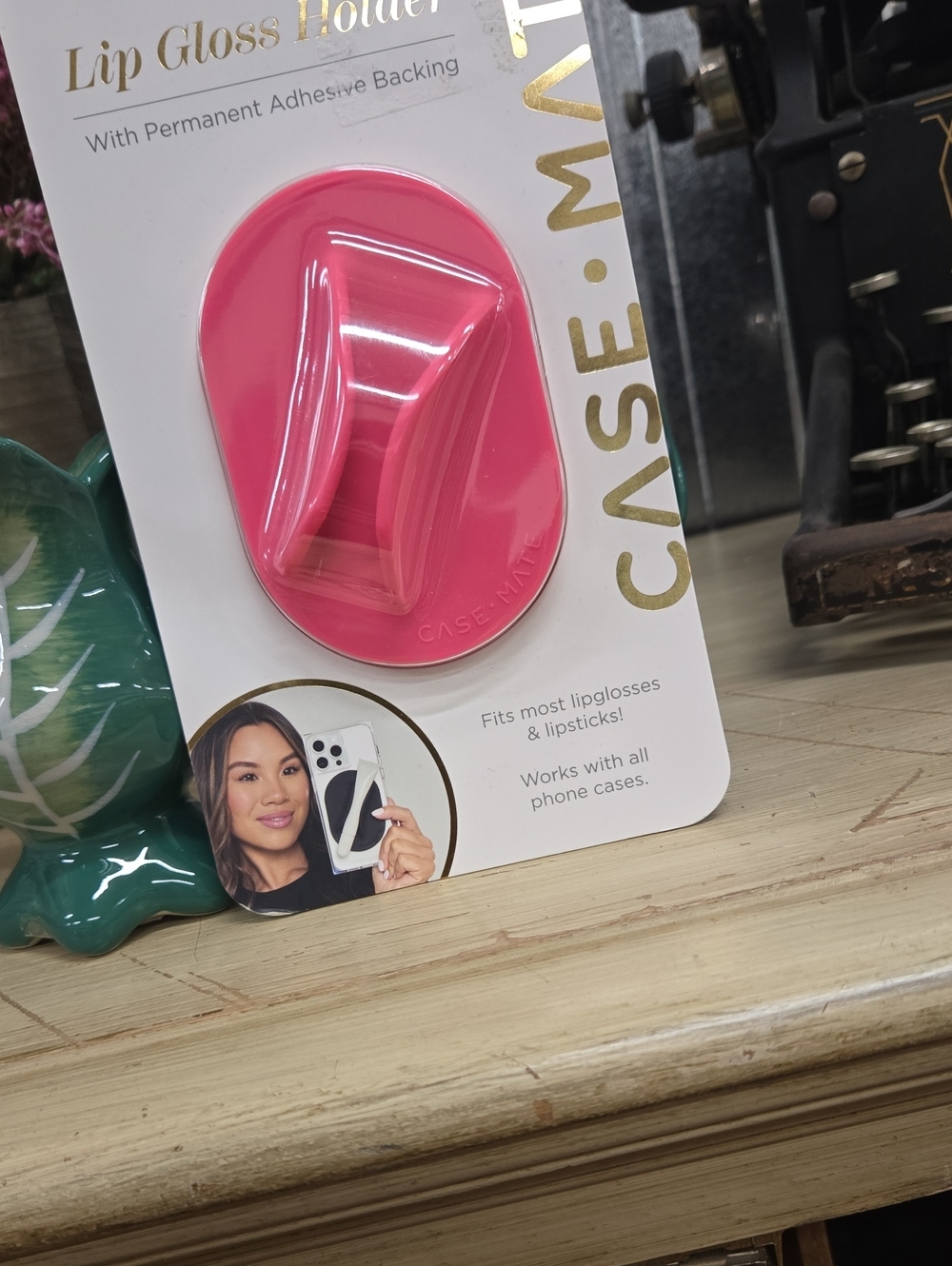 case-mate Hot Pink Lip Gloss Holder with Adhesive Backing